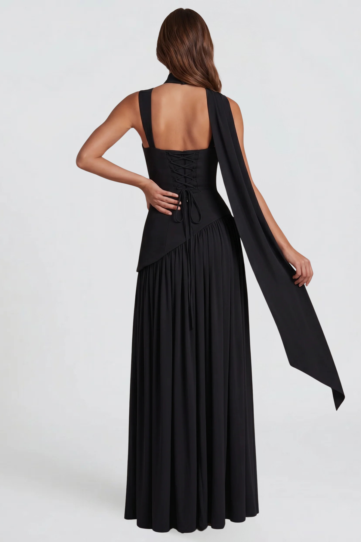 Satin Corset Maxi Dress