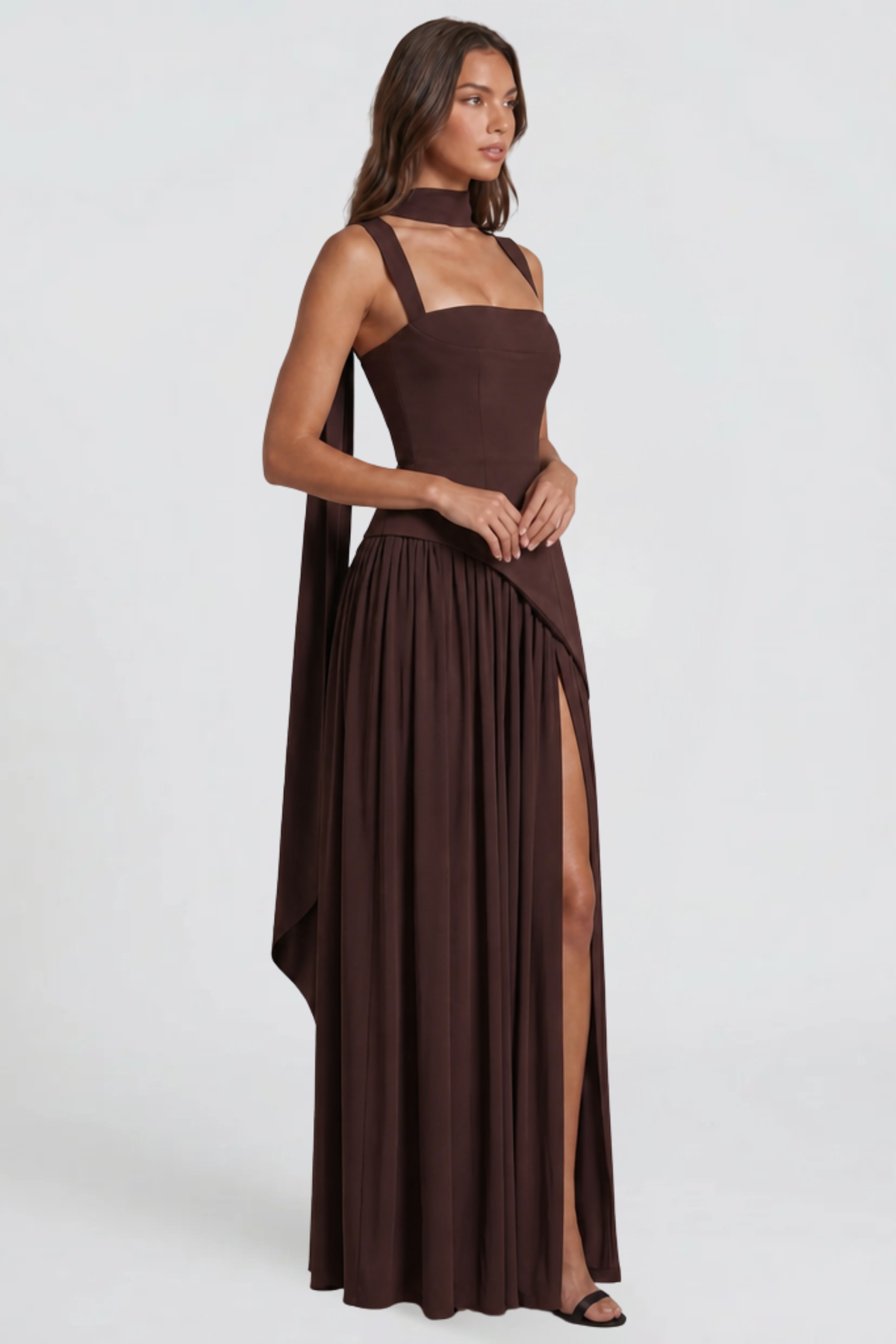 Satin Corset Maxi Dress