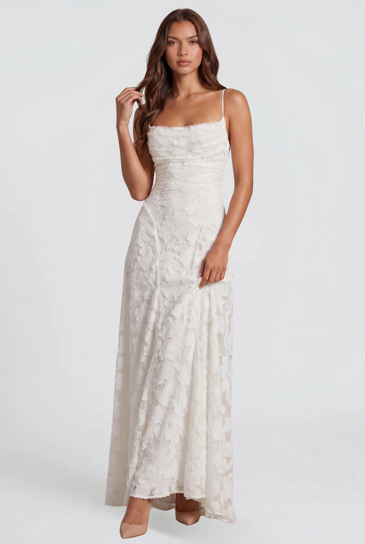 Wedding Guest Lace Maxi Dress