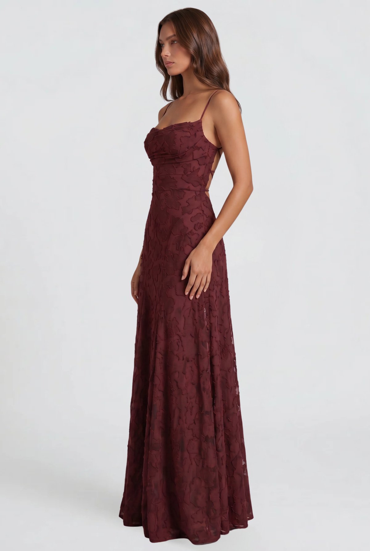 Wedding Guest Lace Maxi Dress