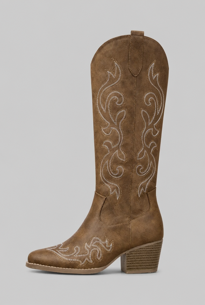 Wide Calf Western Cowboy Boots