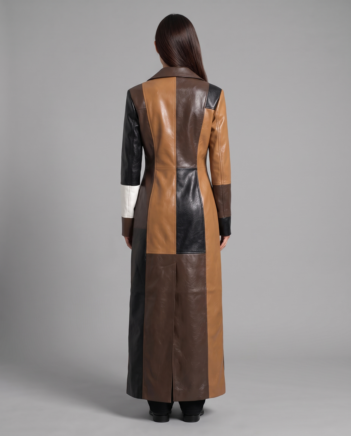 Longline Faux Leather Coat 3