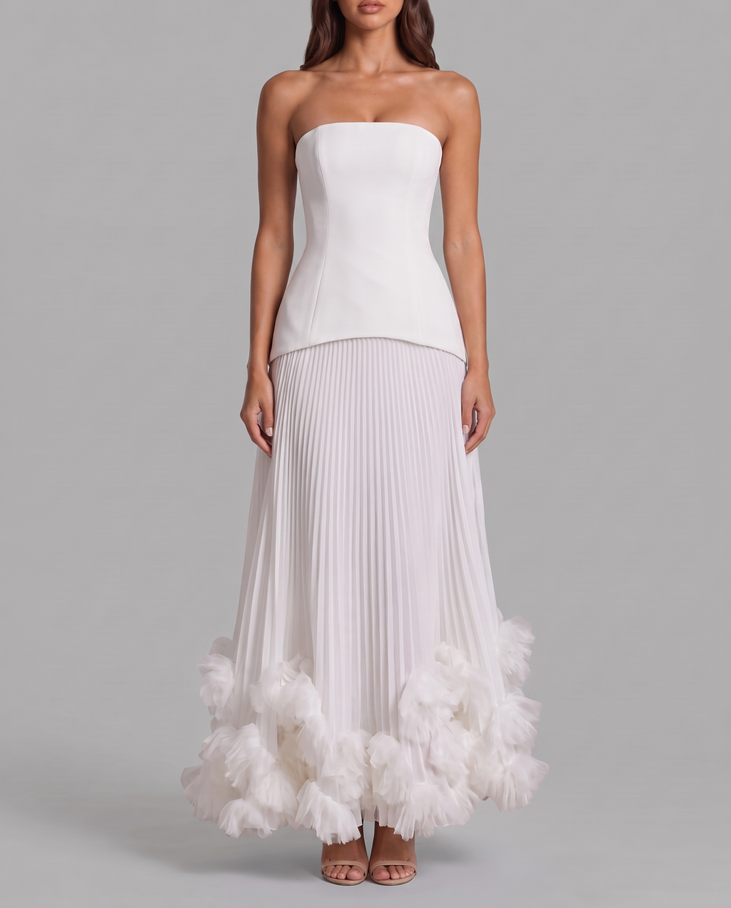 Wedding Guest Maxi Dress With Floral Hem 5