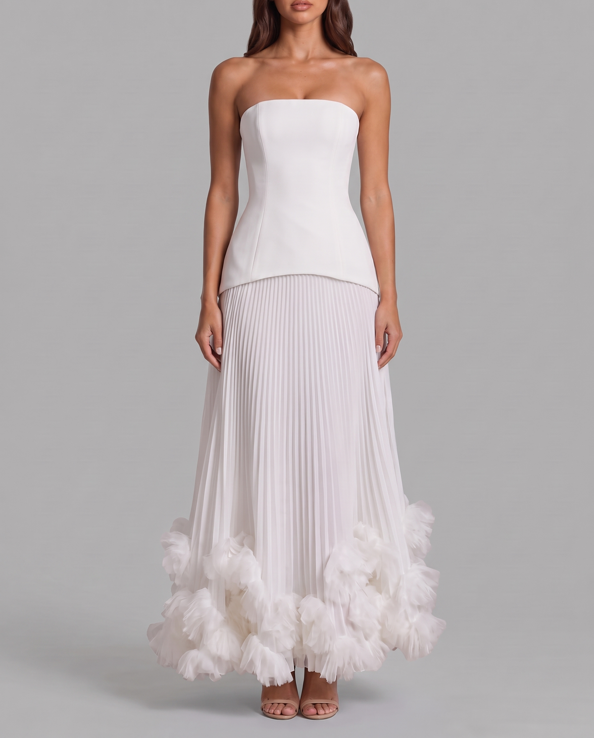 Wedding Guest Maxi Dress With Floral Hem 5