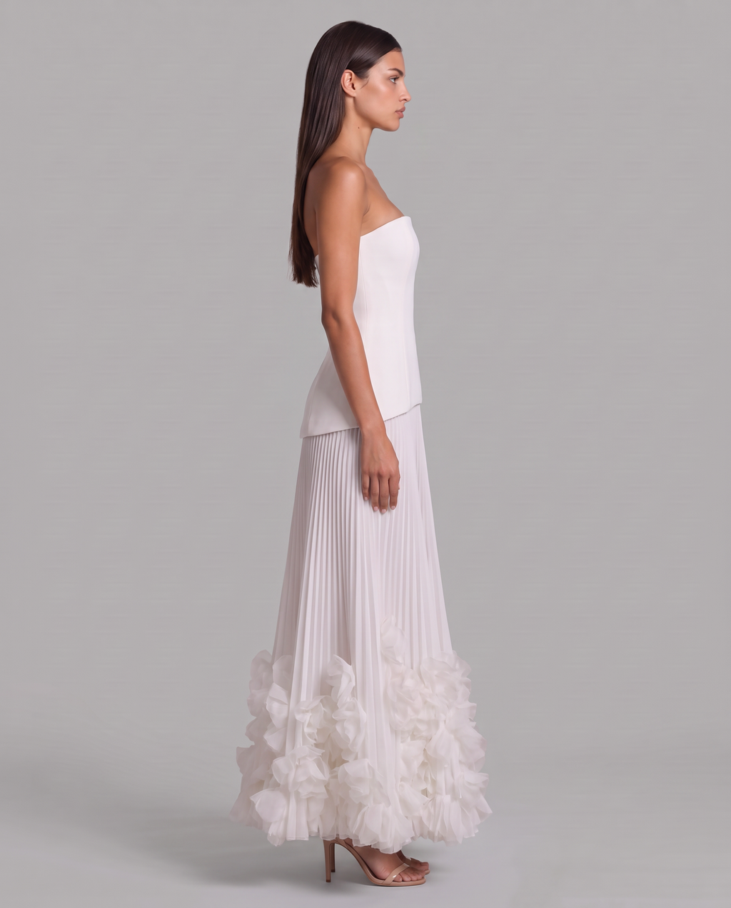 Wedding Guest Maxi Dress With Floral Hem 6
