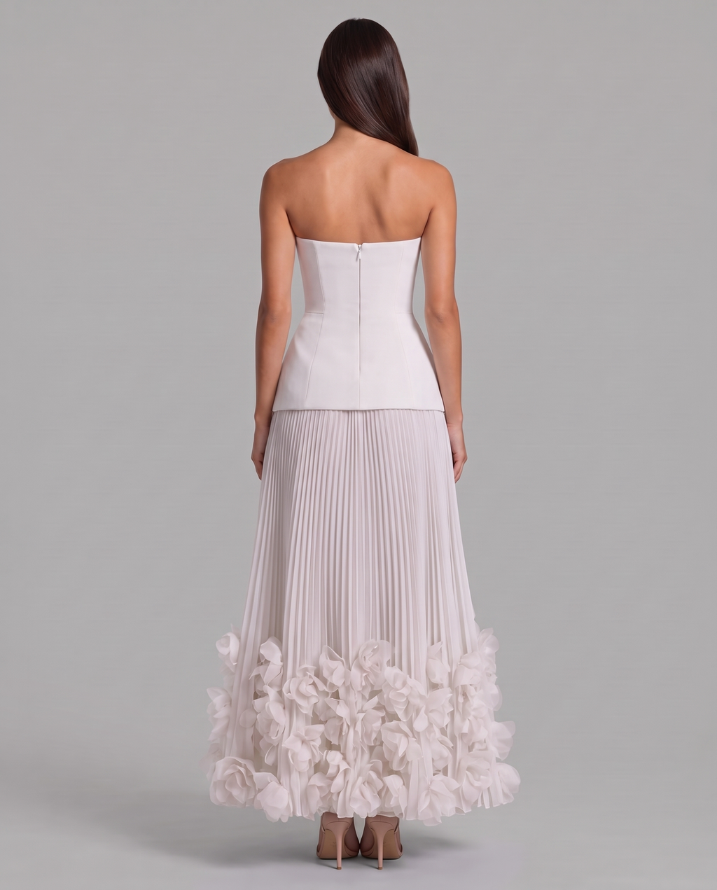 Wedding Guest Maxi Dress With Floral Hem 7