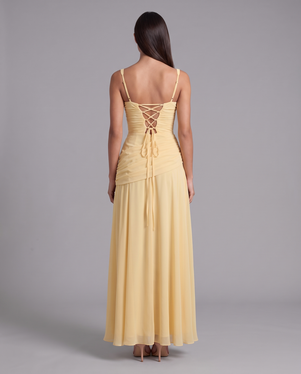 Ruched Square Neck Maxi Dress 3