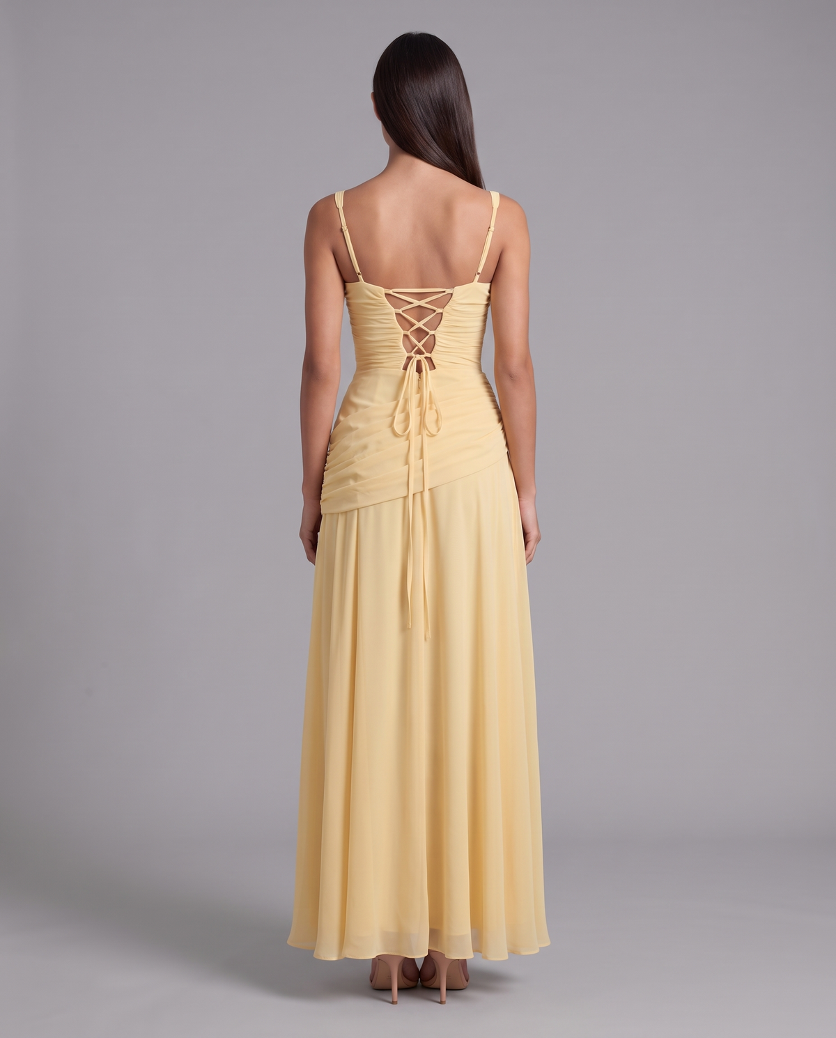 Ruched Square Neck Maxi Dress 3