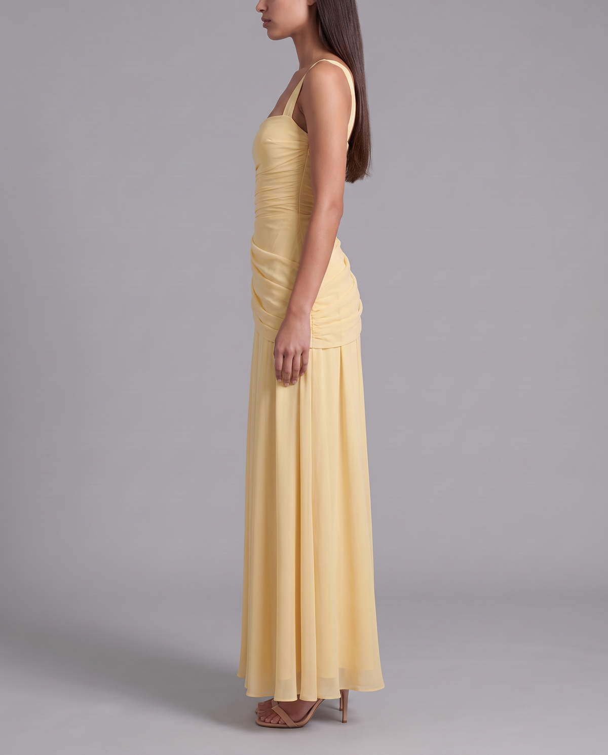 Ruched Square Neck Maxi Dress 2