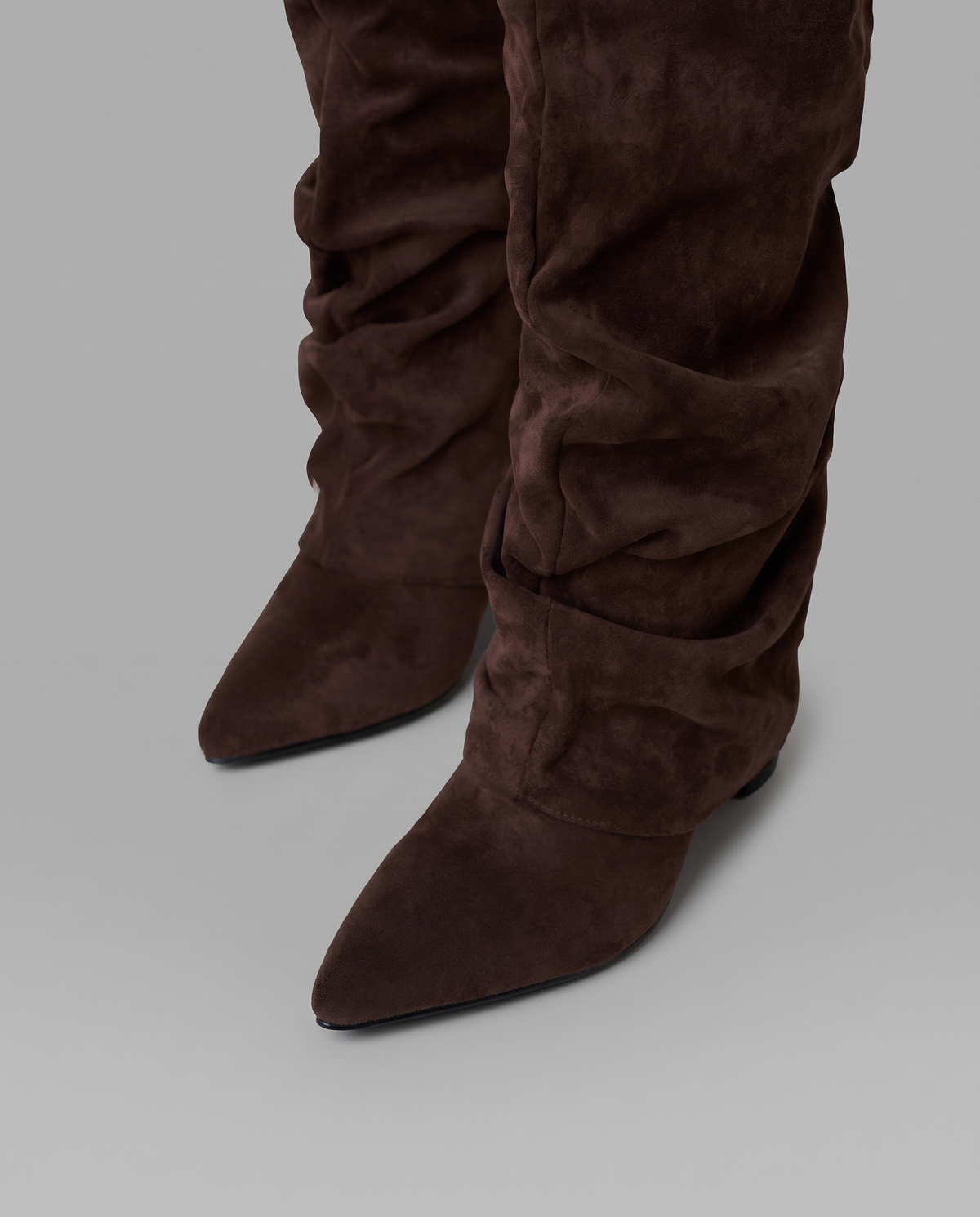 Slouchy Faux Suede Knee High Boots 3