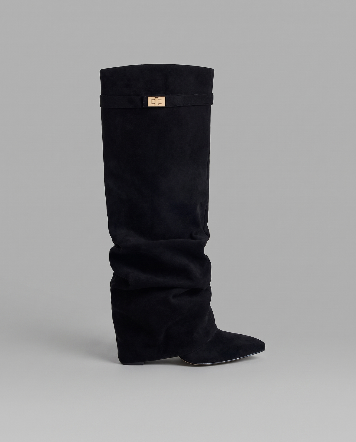 Slouchy Faux Suede Knee High Boots 12