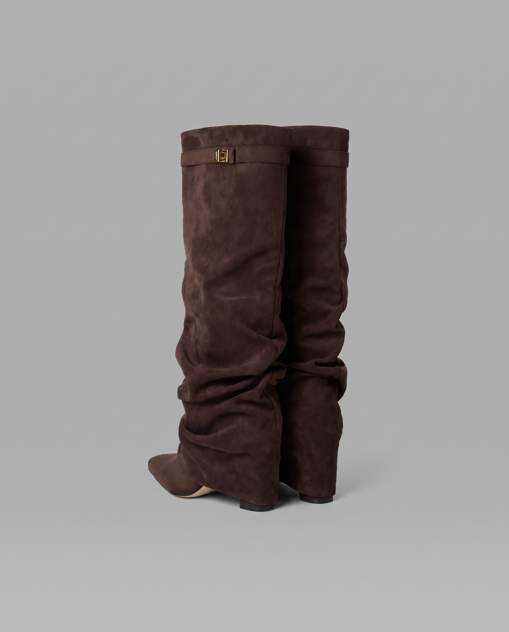Slouchy Faux Suede Knee High Boots 4