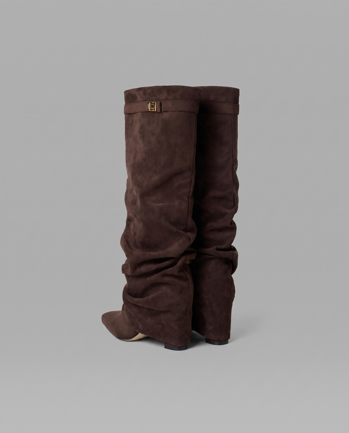Slouchy Faux Suede Knee High Boots 4