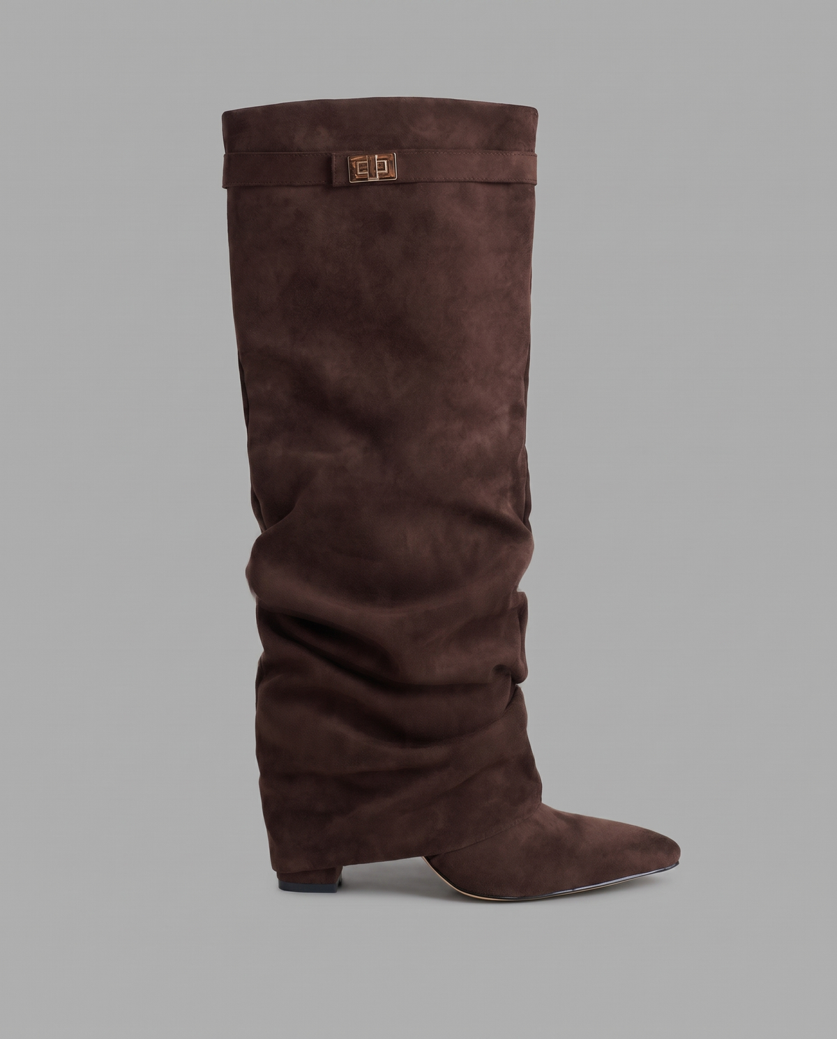 Slouchy Faux Suede Knee High Boots 2