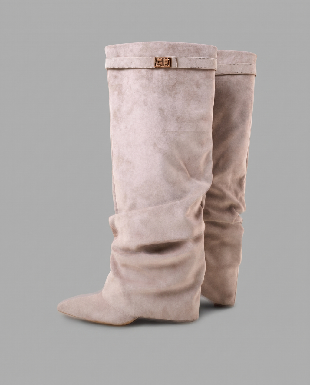 Slouchy Faux Suede Knee High Boots 9