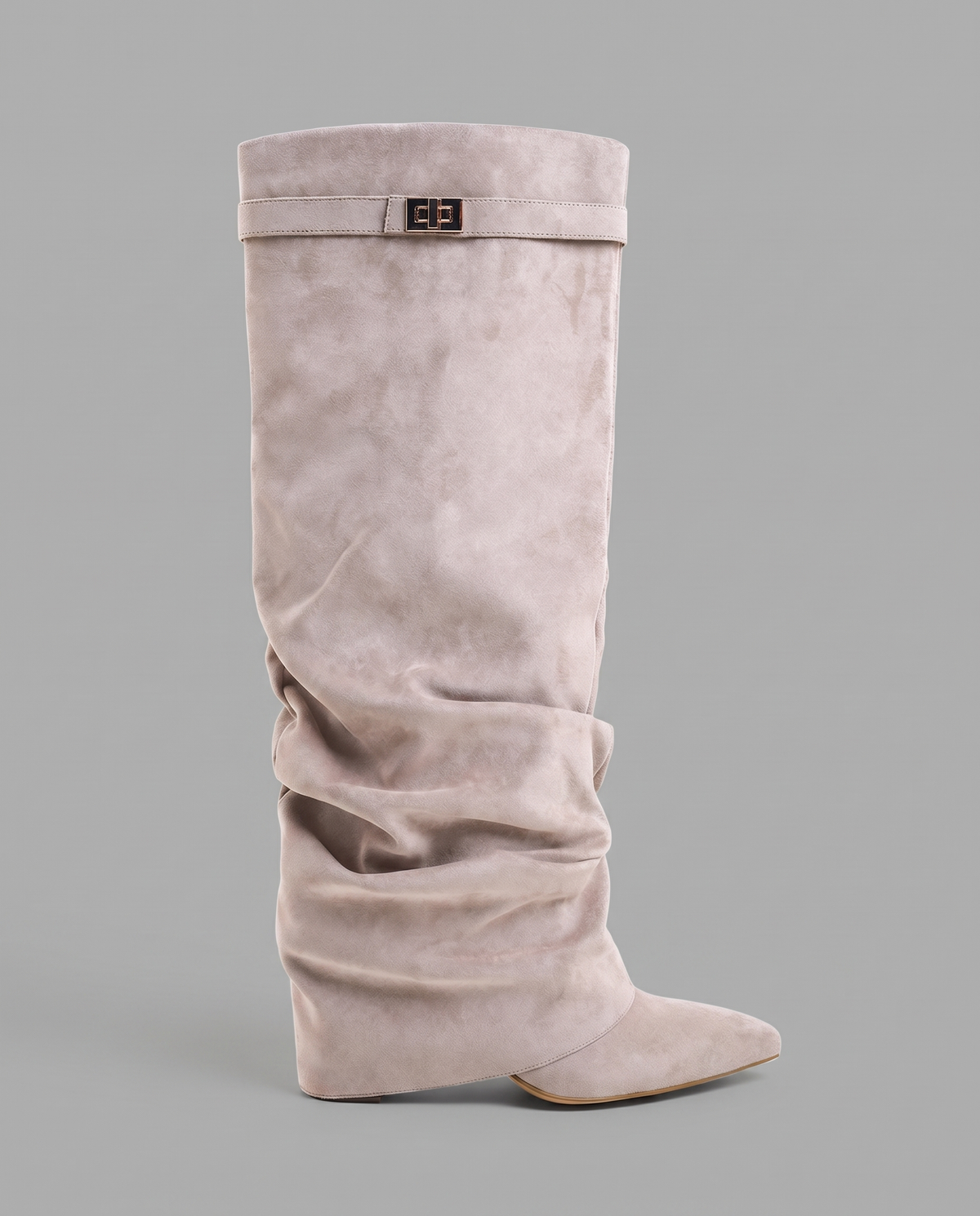 Slouchy Faux Suede Knee High Boots 8