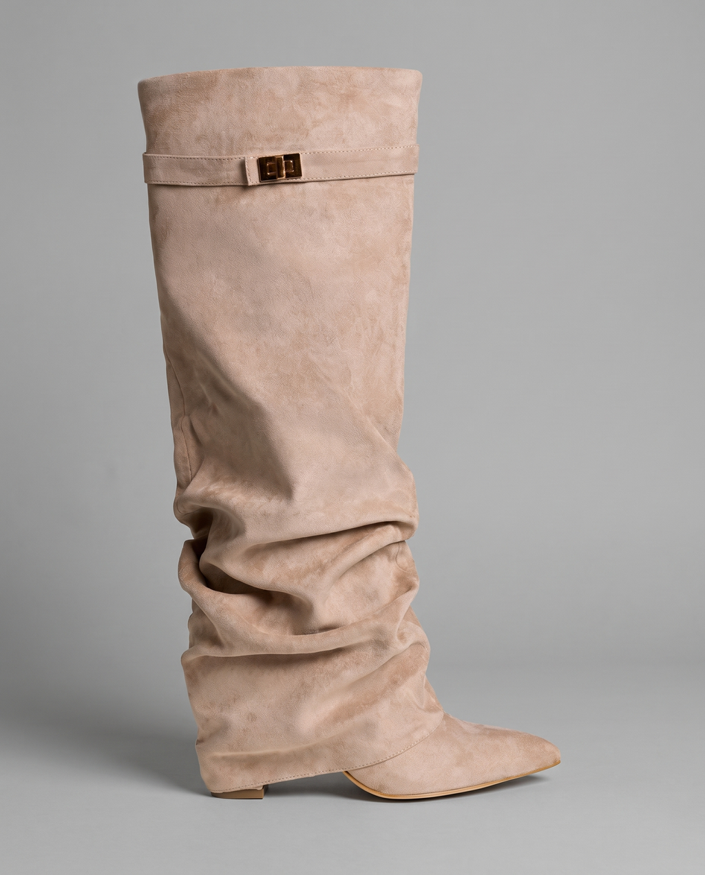 Slouchy Faux Suede Knee High Boots 18